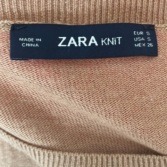 Zara Basic Knit Top in Camel - Picture 3 of 5
